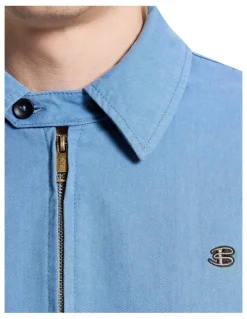 Ben Sherman Sports Blouson Jacket in Rivera Blue