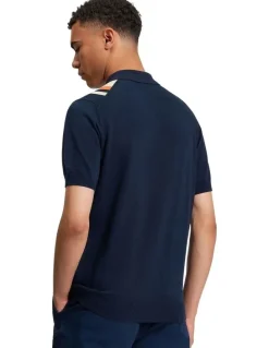Ben Sherman Vertical Stripe Polo in Dark Navy