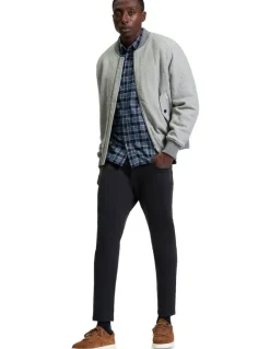 Ben Sherman Wool Melange Bomber in Grey