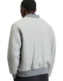 Ben Sherman Wool Melange Bomber in Grey