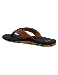 Billabong All Day Impact Thongs in Black/Tan