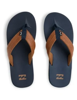 Billabong All Day Impact Thongs In Navy Tan