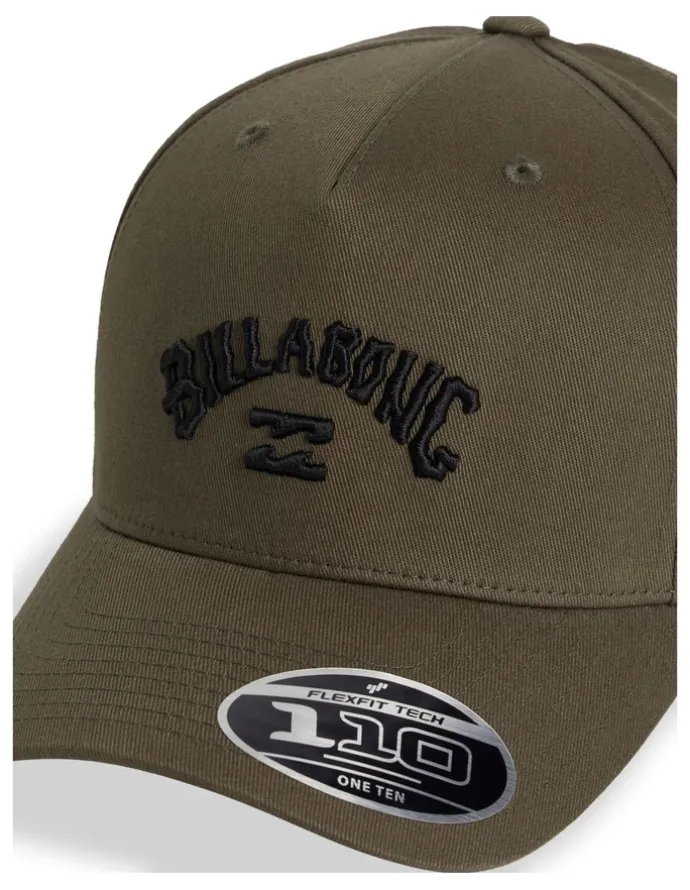 Billabong Arch Flexfit 110 Snapback Cap in Dark Military