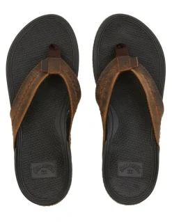 Billabong Brunswick Leather Sandals in Black