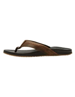 Billabong Brunswick Leather Sandals in Black