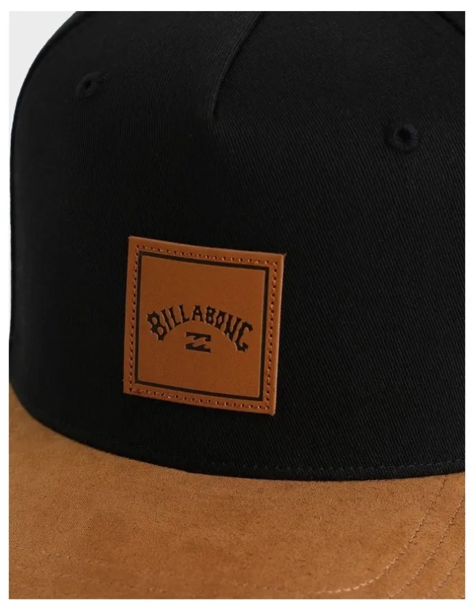 Billabong Stacked Snapback Cap in Black/Tan