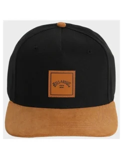 Billabong Stacked Snapback Cap in Black/Tan