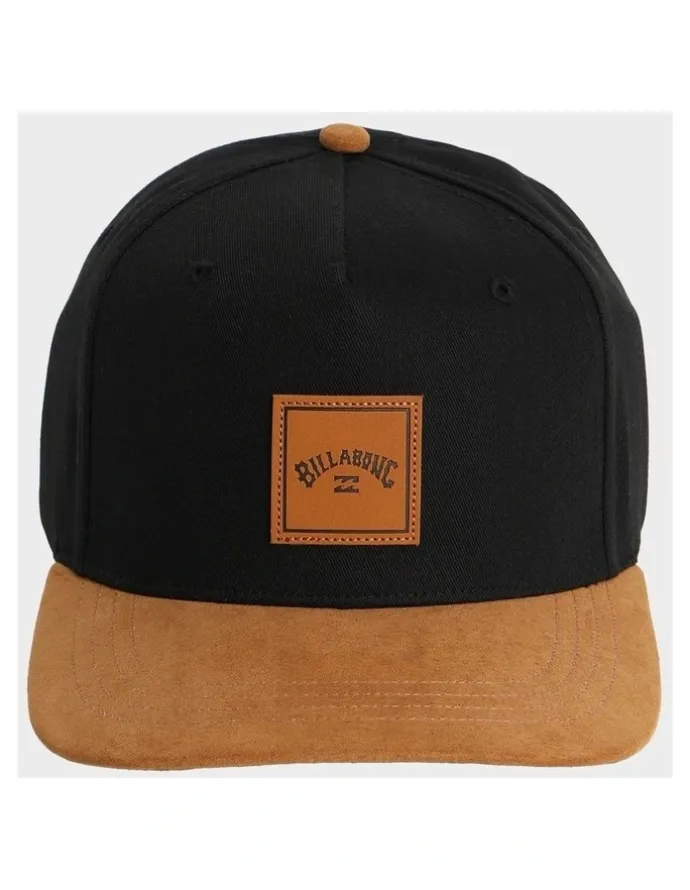Billabong Stacked Snapback Cap in Black/Tan