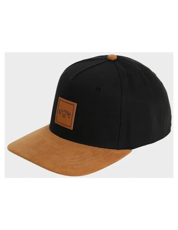 Billabong Stacked Snapback Cap in Black/Tan