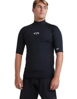 Billabong All Day Arch Rash Vest in Black