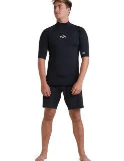 Billabong All Day Arch Rash Vest in Black