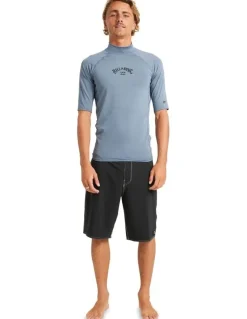 Billabong All Day Arch Short Sleeve Rash Vest In Assorted