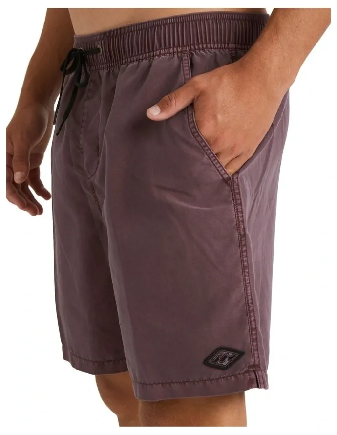 Billabong All Day Ovd Layback Port Shorts in Purple