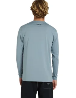 Billabong All Day Wave Long Sleeve Surf Shirt in Blue Fog