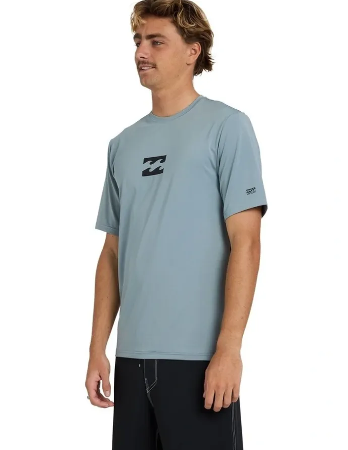 Billabong All Day Wave Surf Shirt in Blue Fog