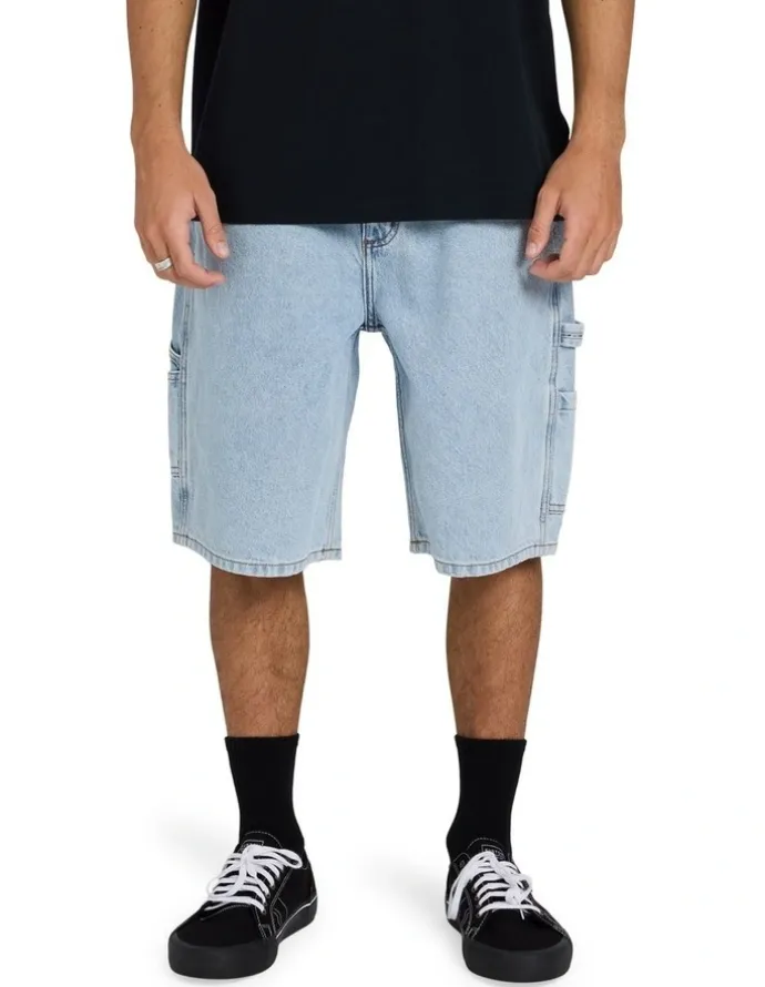Billabong Bad Dog Workwear Denim Shorts Washed in indigo