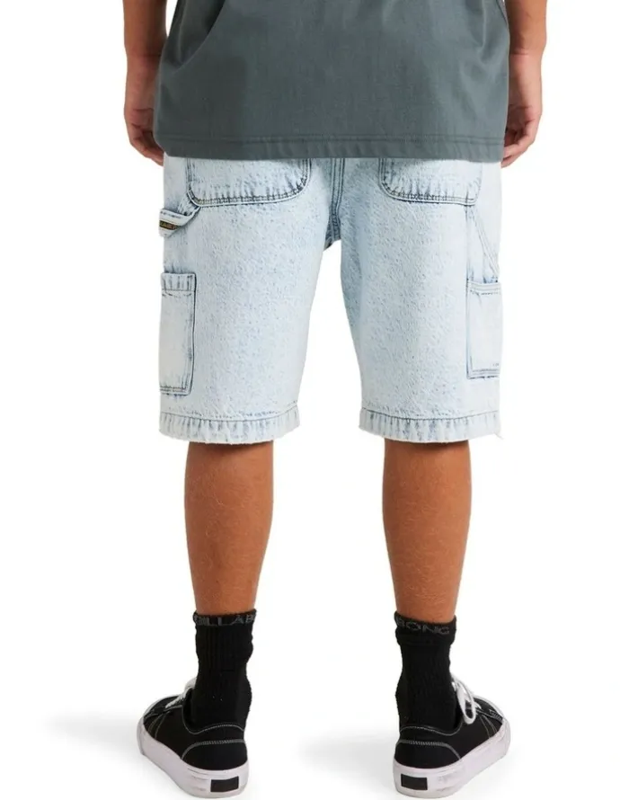 Billabong Bad Dog Workwear Shorts in Stone Blue