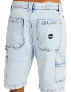 Billabong Bad Dog Workwear Shorts in Stone Blue