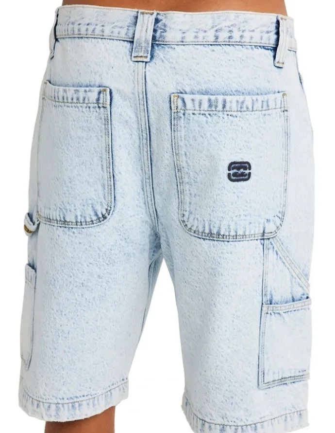 Billabong Bad Dog Workwear Shorts in Stone Blue