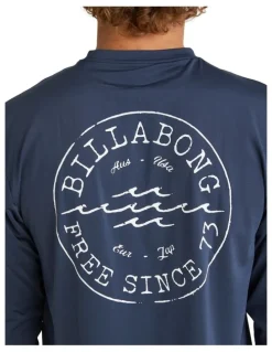 Billabong Big Wave Daz Rash Vest in Dusty Navy