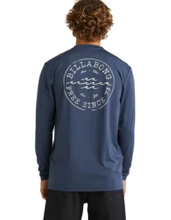 Billabong Big Wave Daz Rash Vest in Dusty Navy
