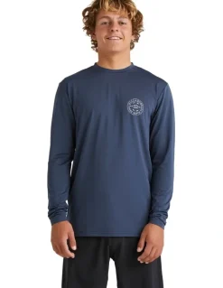 Billabong Big Wave Daz Rash Vest in Dusty Navy