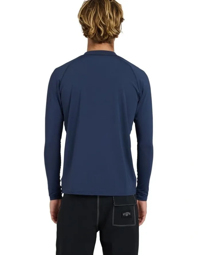 Billabong Boxed Arch Long Sleeve Rash Vest In Dusty in Navy
