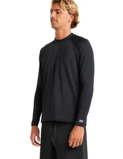Billabong Boxed Arch Long Sleeve Rash Vest In Stealth