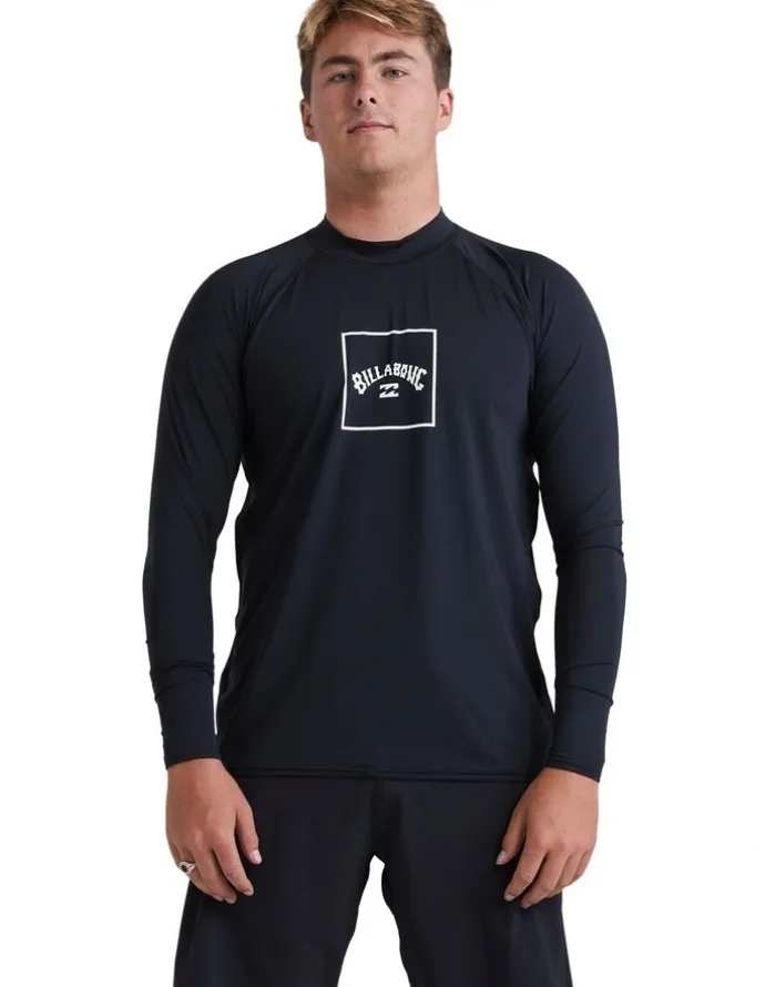 Billabong Boxed Arch Rash Vest in Black