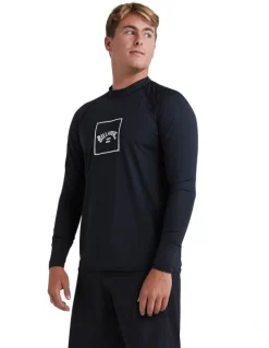 Billabong Boxed Arch Rash Vest in Black