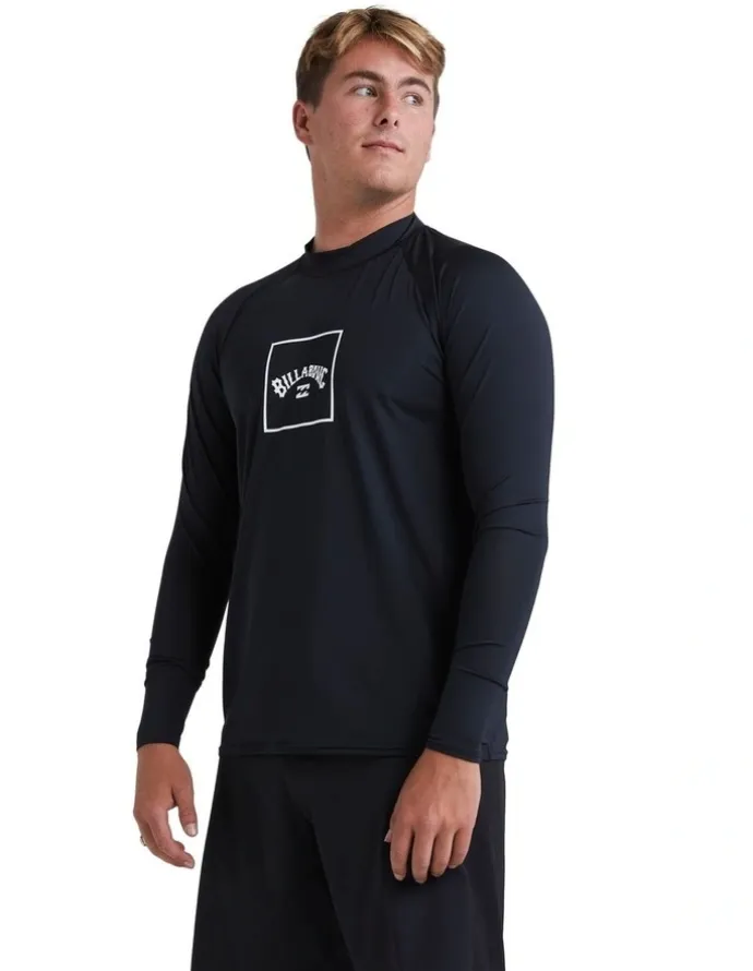 Billabong Boxed Arch Rash Vest in Black