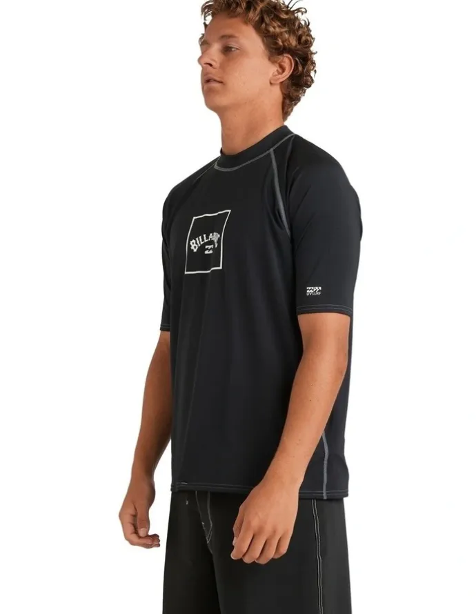 Billabong Boxed Arch Rash Vest in Black