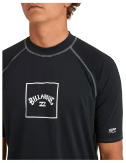 Billabong Boxed Arch Rash Vest in Black