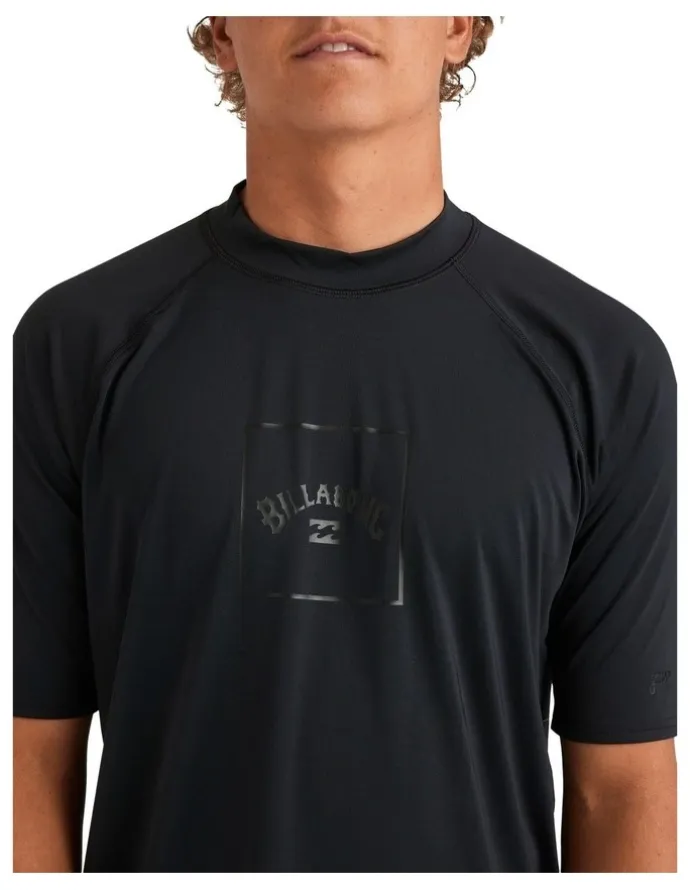 Billabong Boxed Arch Rash Vest in Stealth