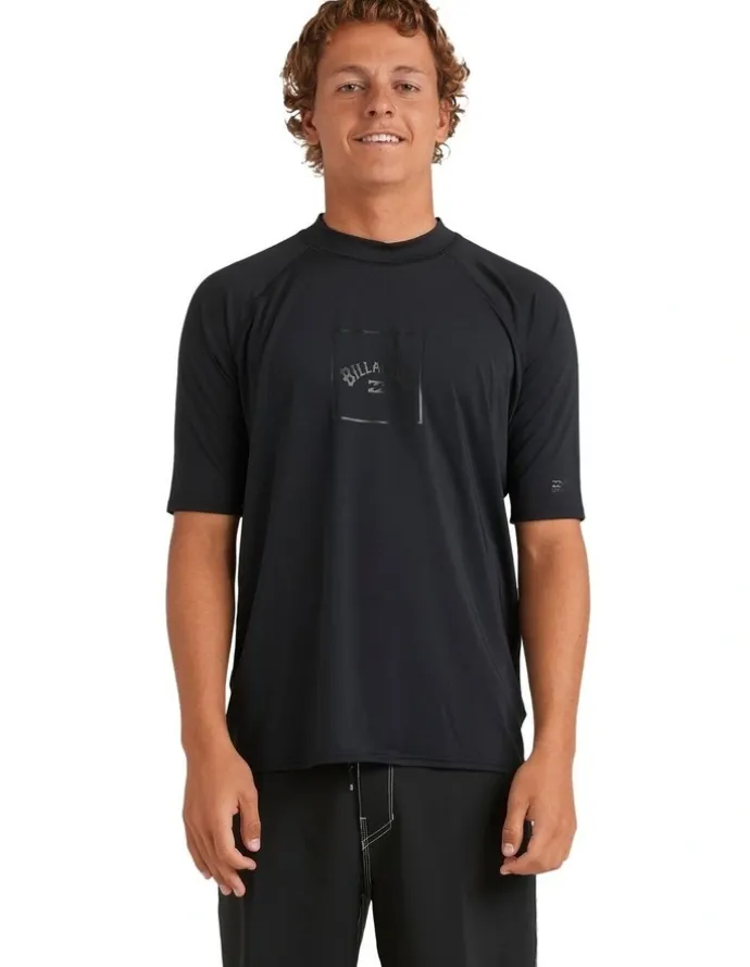 Billabong Boxed Arch Rash Vest in Stealth