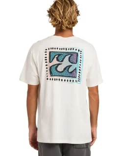 Billabong Crayon Wave Premium T-Shirt Off in White