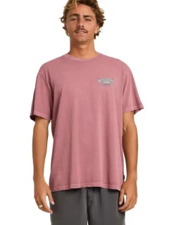 Billabong Heritage Arch Premium T-Shirt in Red Dahlia