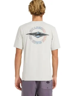 BILLABONG Hollow Diamond Loose Fit Surf T-shirt in Silver