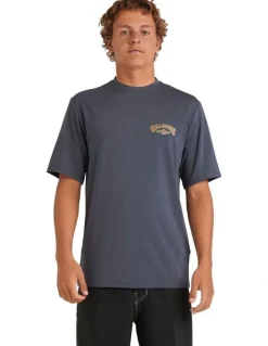 Billabong Rotor Shorline Rash Vest in Black Heather