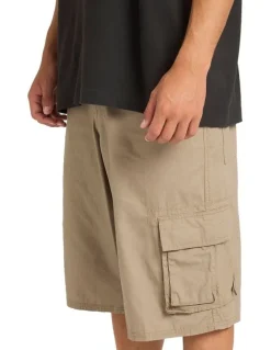 Billabong Script Cargo Shorts in Khaki