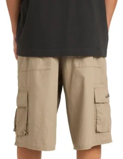 Billabong Script Cargo Shorts in Khaki