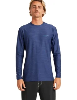 Billabong Shoreline Loose Fit Rash Vest Denim Heather