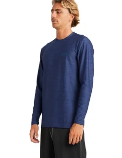 Billabong Shoreline Loose Fit Rash Vest Denim Heather