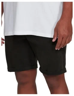 Billabong Wave Wash Twill Shorts in Black
