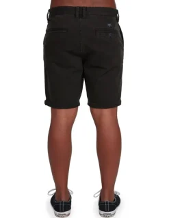 Billabong Wave Wash Twill Shorts in Black