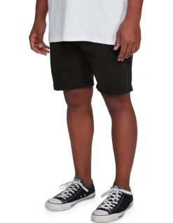 Billabong Wave Wash Twill Shorts in Black