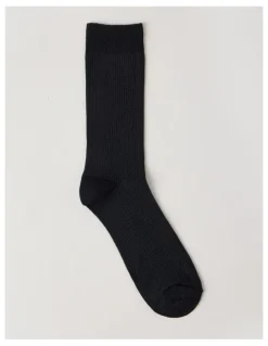 Blaq Australian Cotton Waffle Socks in Black
