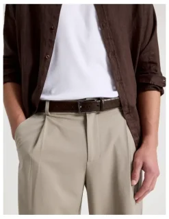 Blaq Centre Bar Belt in Brown