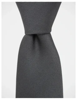 Blaq Core Silk Tie in Charcoal