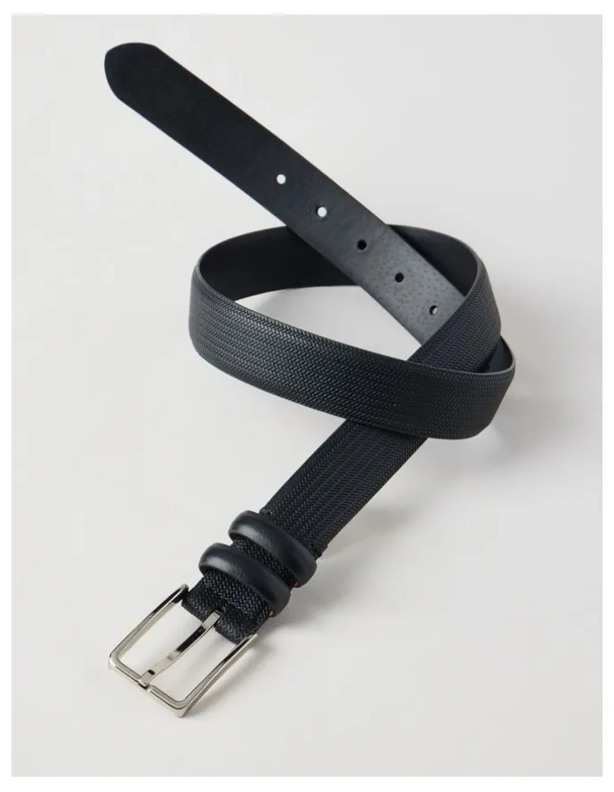 Blaq Dress Belt Black Texture Belt Black